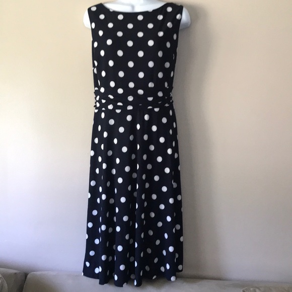 chaps polka dot dress